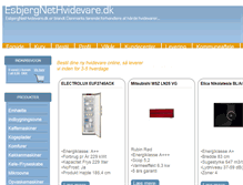 Tablet Screenshot of esbjergnethvidevare.dk